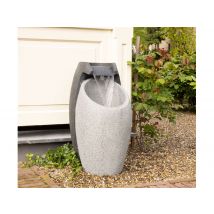 Jardideco - Fontaine ovale lumineuse à Led, en Polyrésine Pompe incluse:Oui - 45,5 x 33 x 65 cm Eclairage intégré:Oui Forme:Ovale Longueur câble d'ali