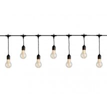 Jardideco - Guirlande lumineuse grandes ampoules 20 LEDs Noir Couleur éclairage:Blanc chaud Indice de protection :IP44 Longueur:9,50 m Longueur câble