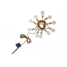 Lumisky - Guirlande lumineuse solaire en corde 10 ampoules transparentes LED blanc chaud FANTASY CORD SOLAR 7,45 m Naturel Couleur éclairage:Blanc cha