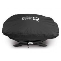 Weber - Housse barbecue Premium pour Q 2000 Noir Dimensions (L x l x H):82 x 48 x 32 cm Marque:WEBER Matière(s):Polyester Système d'accroche:Cordon de