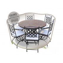 Jardiline - Housse de protection Cover Air pour table ronde + 6 chaisesØ 160 x 70 cm Gris Dimensions (L x l x H):160 x 160 x 70 cm Forme:Rond Garantie