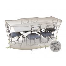 Jardiline - Housse de protection Cover Air pour table rectangulaire + 8 chaises240 x 130 x 70 cm Gris Dimensions (L x l x H):240 x 130 x 70 cm Forme:R