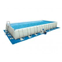 Intex - Tapis de sol pour piscine rectangulaire Gris, en Polyéthylène