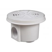Hayward - Lot de 2 bondes de fond à visser (béton) Blanc, en ABS - Garantie 2 ans