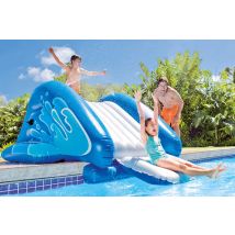 Intex - Toboggan gonflable pour piscine enterrée Bleu, en PVC - 333 x 206 x 117 cm