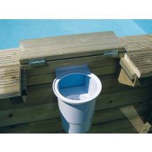 Ubbink - Skimmer pour piscine bois Blanc, en PVC - 36 x 37,5 x 21,3 cm - Garantie 2 ans