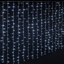 Feeric Christmas - Rideaux Lumineux Exterieur 300 LEDS Blanc froid Effet de lumière:Fixe et clignotant Indice de protection :NC Longueur:1,50 m Longue