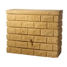 Garantia - Récupérateur d'eau de pluie Rocky Mural 400LSable Beige Dimensions (L x l x H):120 x 40 x 100 cm Forme:Rectangle Garantie:5 ans Marque:GARA
