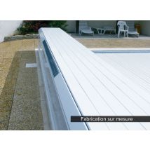 Abriblue - Volet de piscine hors-sol Banc Solar Energy 9,00 x 4,50 m Blanc, en PVC - Garantie 3 ans