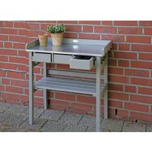 Esschert Design - Table de jardinage surélevée grise, en Bois - 78 x 38 x 83 cm Dimensions colis (L x l x H):NC Garantie:1 an Marque:ESSCHERT DESIGN M