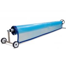 Albon - Enrouleur de bâche piscine enterrée Tahiti Prestige 7 à 8 m Gris, en Acier inoxydable - Garantie 2 ans