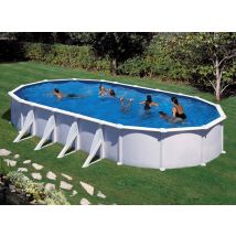 Gre - Piscine acier blanc Atlantis ovale 9,20 x 5,05 x 1,32 m - Gré Blanc, en Acier - Garantie 2 ans