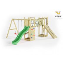 Fungoo - Aire de jeux Funny Maxi Exposure Vert Dimensions (L x l x H):525 x 398 x 210 cm Garantie:10 ans Marque:FUNGOO Matière(s):Bois Nombre d'utilis