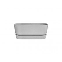 Elho - Jardinière Greenville Terrasse 60 x 26 x 24,4 cm avec roulettesGris béton Gris Dimensions (L x l x H):58,9 x 26,3 x 24,4 cm Dimensions (L x l):