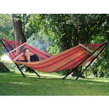Amazonas - Hamac avec support Beach Multicolor Dimensions de la toile:200 x 100 cm Marque:AMAZONAS Matière(s):Coton, en Coton