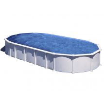 Gre - Piscine acier blanc Haïti ovale 9,20 x 5,05 x 1,32 m - Gré Blanc, en Acier - Garantie 2 ans