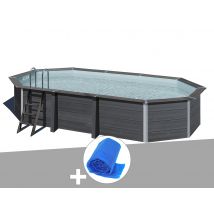 Gre - Kit piscine composite Gré Avant-Garde ovale 6,64 x 3,86 x 1,54 m + Bâche à bulles Bois, en Composite - Garantie 5 ans
