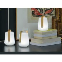 Fermob - Lot de 3 lampes BALAD Bamboo H.12 cm - FERMOB Bambou Couleur éclairage:Blanc chaud, en Polyéthylène Type de produit:Baladeuse - 10 x 10 x 12