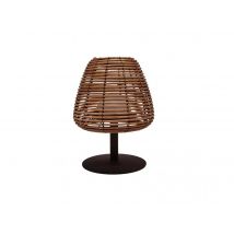 Lumisky - Lampe de table sans fil rotin LED blanc chaud/blanc dimmable BOHEME H 25 cm, en Polyrotin Télécommande:Non - 19 x 19 x 25 cm Longueur câble