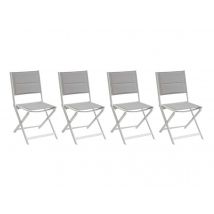 Hesperide - Lot de 4 chaises de jardin pliables Glacier et Blanc Allure - Hespéride Blanc Dimensions (L x l x H):47 x 59 x 89 cm Empilable:Non Garanti