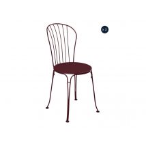 Fermob - 2 chaises de jardin en métal Opera+ Cerise noire Cerise noire Dimensions (L x l x H):43 x 55 x 89 cm Empilable:Oui Garantie:5 ans Hauteur d'a