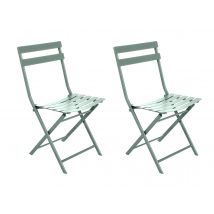 Hesperide - Lot de 2 Chaises de jardin métal pliante Greensboro Olive - Hespéride Vert Dimensions (L x l x H):51 x 42 x 80 cm Empilable:Non Garantie:2