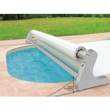 Sofatec - Volet de piscine hors-sol Marquise sur rail 11,00 x 5,00 m Blanc, en PVC