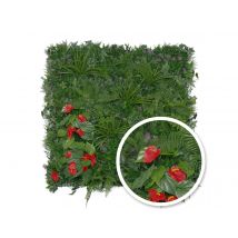 Jardideco - Mur végétal artificiel Tropical 1 m² Vert Densité:3,6 kg, en Polyéthylène Occultation:99 %