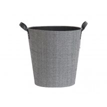 Le Marquier - Panier à bûches et à granulés Dama rond gris Gris Dimensions (L x l x H):44 x 44 x 45 cm Marque:LE MARQUIER Matière(s):Tissu Origine: Po