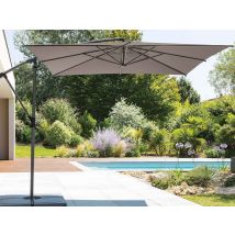 Hesperide - Parasol déporté carré Manoa Taupe - 2,5 x 2,5 m - Hespéride Taupe Diamètre du mât:45,5 mm Dimensions de la toile:250 x 250 cm Forme:Carré