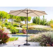 Hesperide - Parasol droit rond Loompa Taupe - 3 m - Hespéride Taupe Diamètre du mât:48 mm Dimensions de la toile:Ø 3 m Forme:Rond Garantie:2 ans Haute