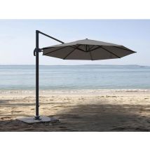 Jardiline - Parasol rond en aluminium, coloris taupe et toile polyester avec pied en croixTobagoØ 4 x 2,66 m Taupe Diamètre du mât:NC Dimensions de la