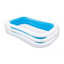 Intex - Piscine gonflable rectangulaire Family Bleu, en PVC - 262 x 175 x 56 cm