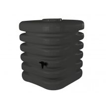 Bellijardin - Récupérateur d'eau de pluie Cubique 1000 L + Kit raccord chéneau - Anthracite - BelliJardin Anthracite Dimensions (L x l x H):105 x 100