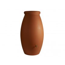Bellijardin - Récupérateur d'eau de pluie Jarre 500 L + Kit raccord chéneau - Terre cuite - BelliJardin Terre cuite Dimensions (L x l x H):80 x 80 x 1