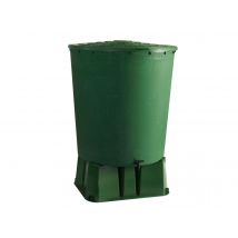 Bellijardin - Récupérateur d'eau de pluie rond 500 L + Socle + Kit collecteur - Vert - BelliJardin Selon modèle Dimensions (L x l x H):94 x 94 x 128 c