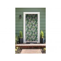 Morel - Rideau de porte moustiquaire en toile feuilles tropicales 140 x 225 cm Vert Dimensions (L x l x H):140 x 0,2 x 225 cm Hauteur:225 cm Largeur:1