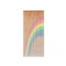 Morel - Rideau de porte Bâtonnets de bambou peintsdessin arc-en-ciel90 x 200 cm Multicolore Hauteur:200 cm Largeur:90 cm Marque:MOREL Matière(s):Bois