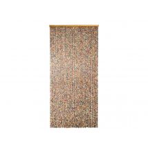 Morel - Rideau de porte en perles de bois carrée multicolore 90 x 200 cm Multicolor Hauteur:200 cm Largeur:90 cm Marque:MOREL Matière(s):Bois Poids:1,