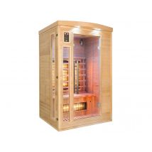 France Sauna - Sauna infrarouge 2 places Apollon Bois, en Bois épicéa 100% Canadien - 120 x 123 x 190 cm