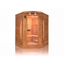 France Sauna - Sauna infrarouge 3 places Spectra Bois, en Bois épicéa 100% Canadien - 160 x 160 x 200 cm - Garantie 2 ans