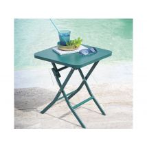 Hesperide - Table d'appoint carrée pliante Greensboro Bleu canard - 40 x 40 cm - Hespéride Bleu canard Dimensions (L x l x H):40 x 40 x 45 cm Forme:Ca
