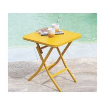 Hesperide - Table d'appoint carrée pliante Greensboro Moutarde - 40 x 40 cm - Hespéride Moutarde Dimensions (L x l x H):40 x 40 x 45 cm Forme:Carré Ga
