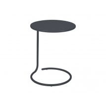 Fermob - Table basse déportée en métal Coolside Ø 42 CM Carbone Carbone Dimensions (L x l x H):42 x 42 x 54 cm Extensible:Non Forme:Ronde Garantie:5 a