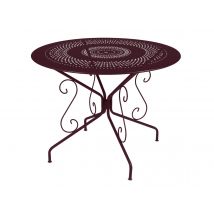 Fermob - Table de jardin ronde Montmartre Ø 96 cm Cerise Noire Cerise noire Dimensions (L x l x H):96 x 96 x 74 cm Extensible:Non Forme:Ronde Garantie