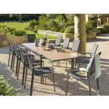 Hesperide - Table de jardin rectangulaire extensible coulissante Evasion 8/10 places effet bois - Hespéride Effet bois Dimensions (L x l x H):140 x 1