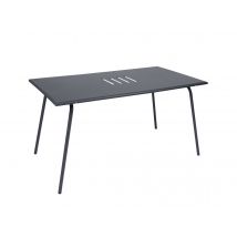 Fermob - Table de jardin rectangulaire en métal Monceau 6 places Carbone Carbone Dimensions (L x l x H):146 x 80 x 74 cm Extensible:Non Forme:Rectangu