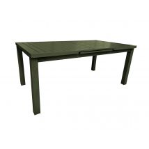 Jardiline - Table rectangulaire extensible Santorin 8/10 personnes en aluminium finition uni kaki Vert Dimensions (L x l x H):180 x 100 x 76 cm Dimens