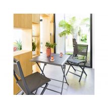Hesperide - Table de jardin carrée Azua 2 places Graphite - Hespéride Gris Dimensions (L x l x H):70 x 70 x 71 cm Extensible:Non Forme:Carrée Garantie