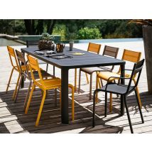 Fermob - Table de jardin en métal rectangulaire Oléron Carbone12 places Carbone Dimensions (L x l x H):205 x 100 x 74 cm Extensible:Non Forme:Rectangu